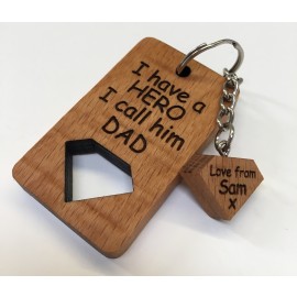 Dad's A Hero Keyring