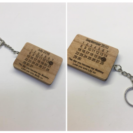 Keepsake Calendar Keyring